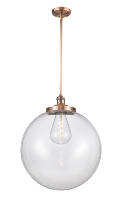 Innovations 201S-AC-G202-18 One Light Pendant, Antique Copper