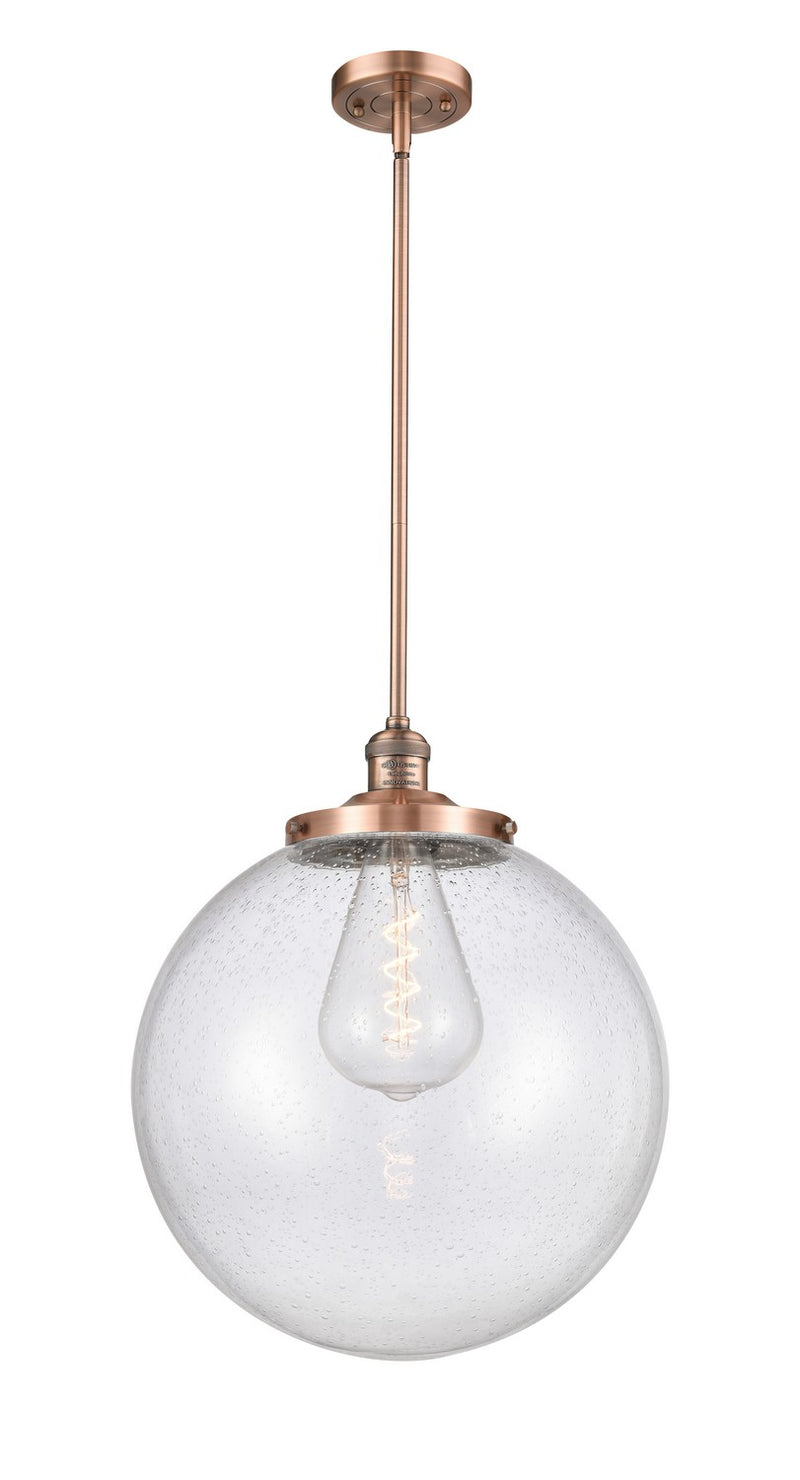 Innovations 201S-AC-G204-16 One Light Pendant, Antique Copper