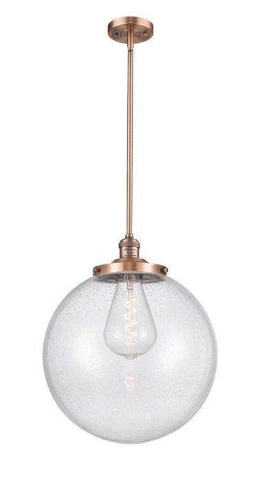 Innovations 201S-AC-G204-16 One Light Pendant, Antique Copper