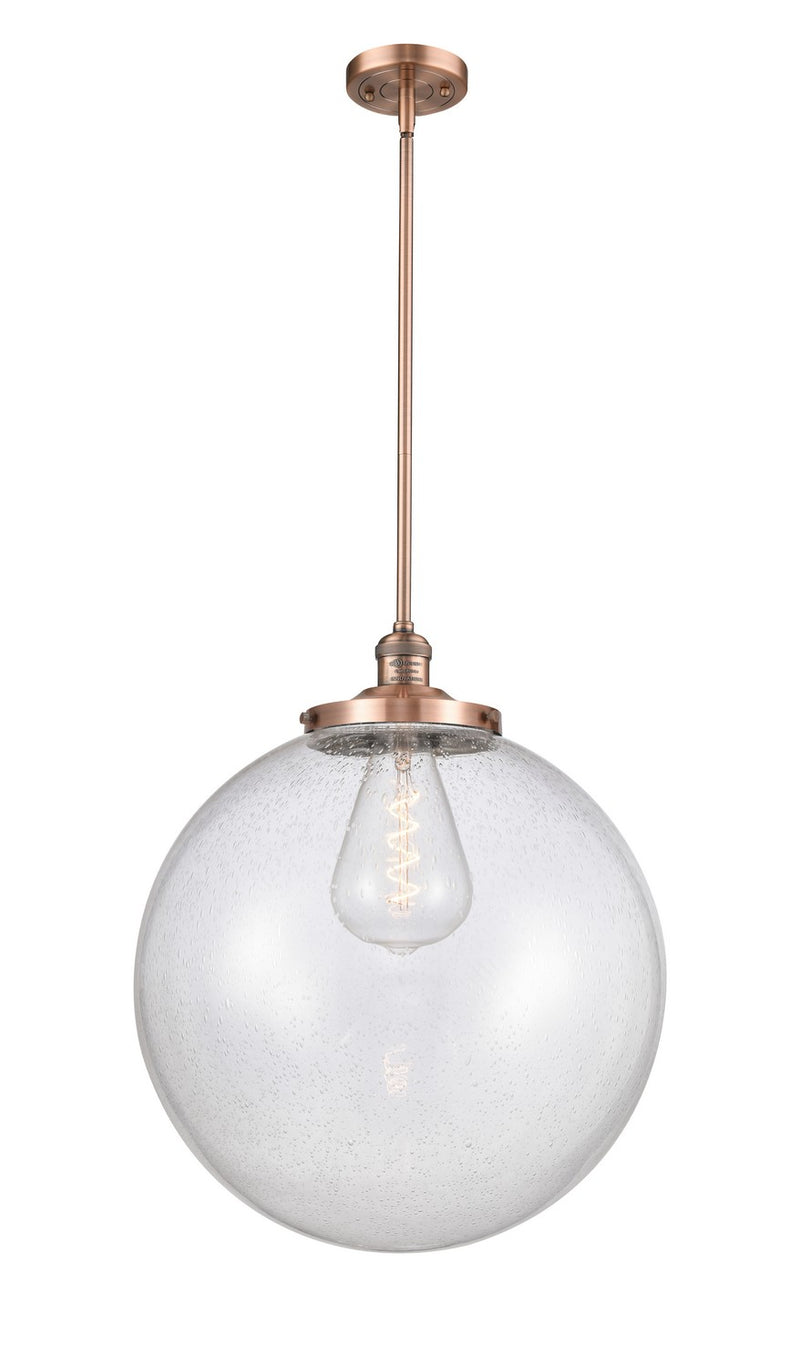 Innovations 201S-AC-G204-18 One Light Pendant, Antique Copper