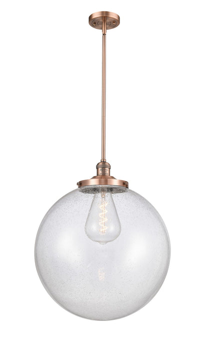 Innovations 201S-AC-G204-18 One Light Pendant, Antique Copper