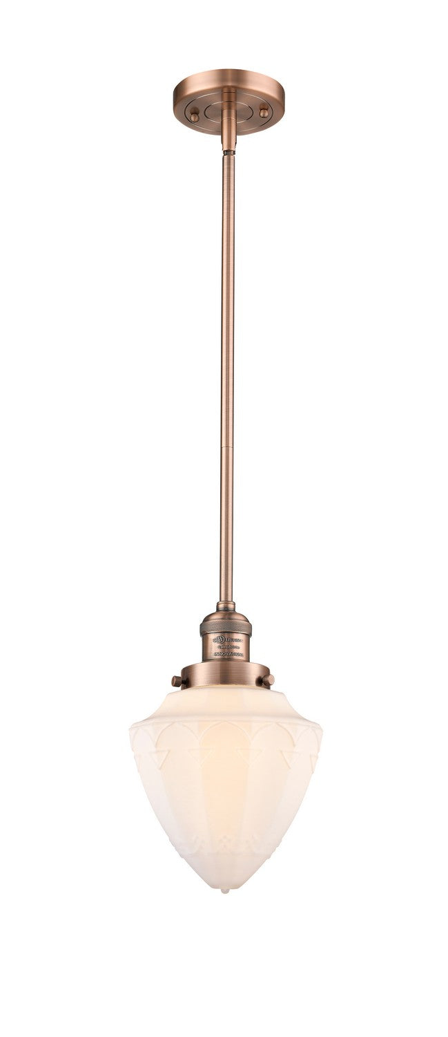 Innovations 201S-AC-G661-7 One Light Mini Pendant, Antique Copper