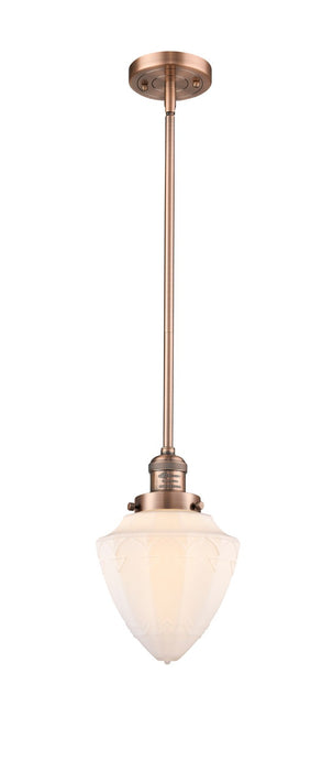 Innovations 201S-AC-G661-7 One Light Mini Pendant, Antique Copper