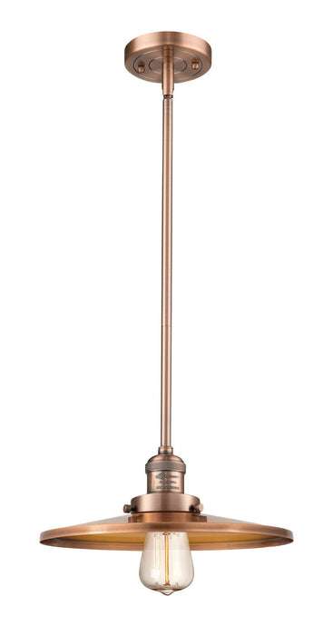 Innovations 201S-AC-MFR-AC-12 One Light Mini Pendant, Antique Copper