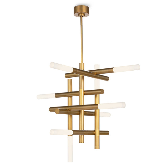Regina Andrew 16-1396NB Eight Light Chandelier, Natural Brass