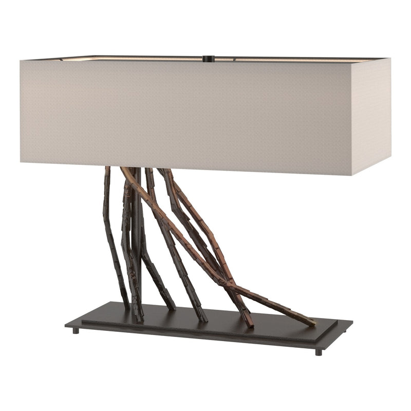 Hubbardton Forge 277660-SKT-14-SE2010 Two Light Table Lamp, Oil Rubbed Bronze