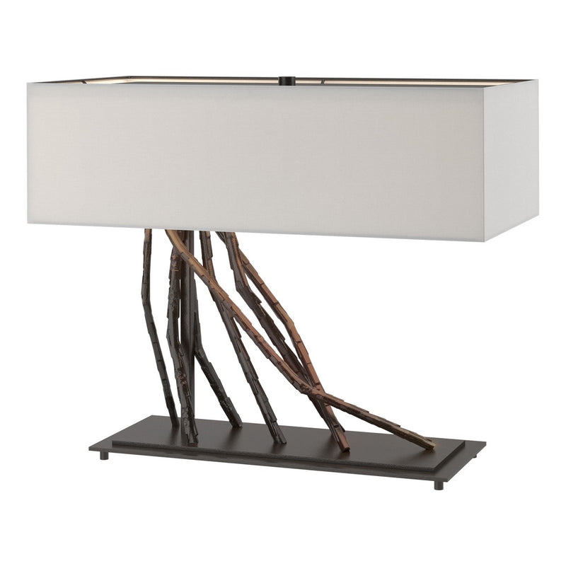 Hubbardton Forge 277660-SKT-14-SF2010 Two Light Table Lamp, Oil Rubbed Bronze