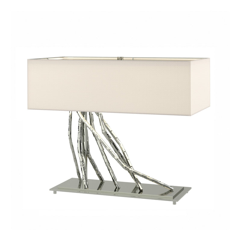 Hubbardton Forge 277660-SKT-85-SE2010 Two Light Table Lamp, Sterling