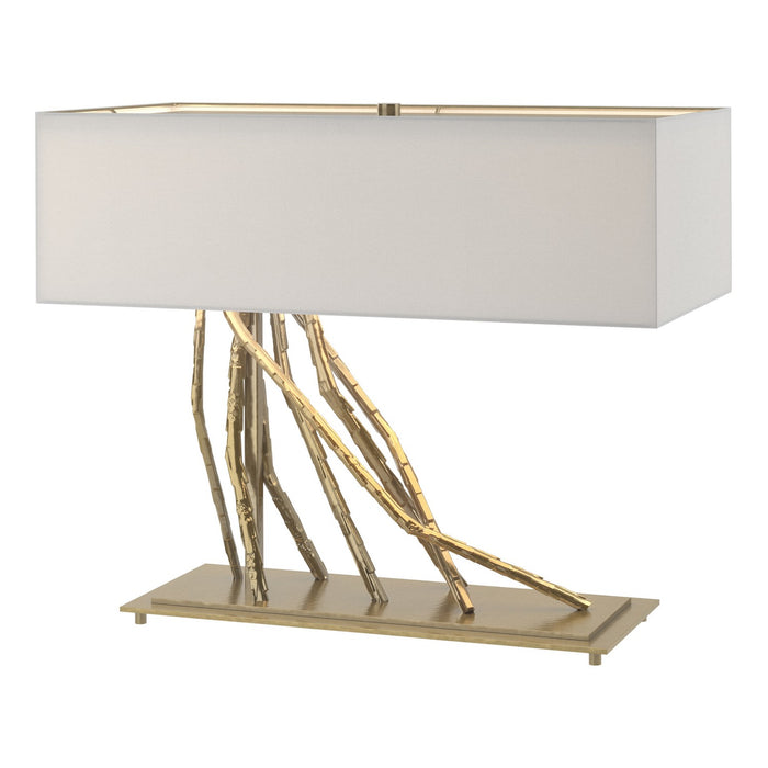 Hubbardton Forge 277660-SKT-86-SF2010 Two Light Table Lamp, Modern Brass