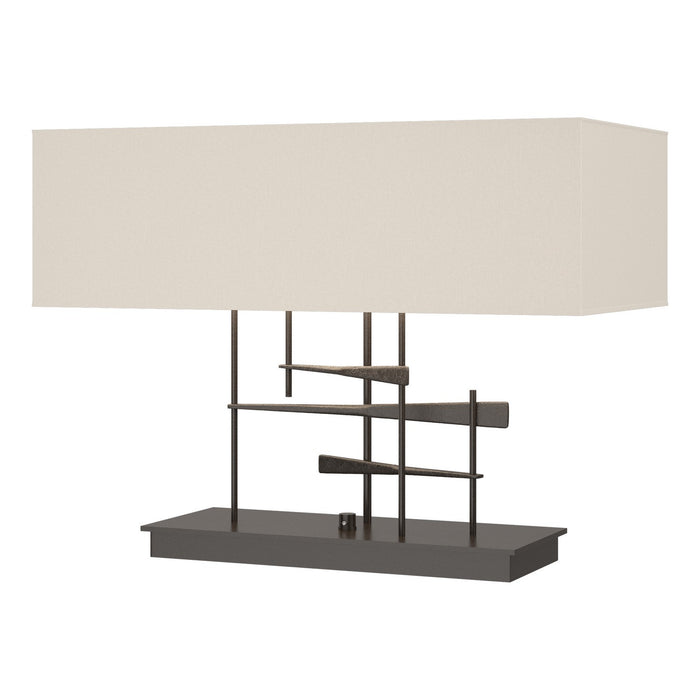 Hubbardton Forge 277670-SKT-14-SE2010 Two Light Table Lamp, Oil Rubbed Bronze