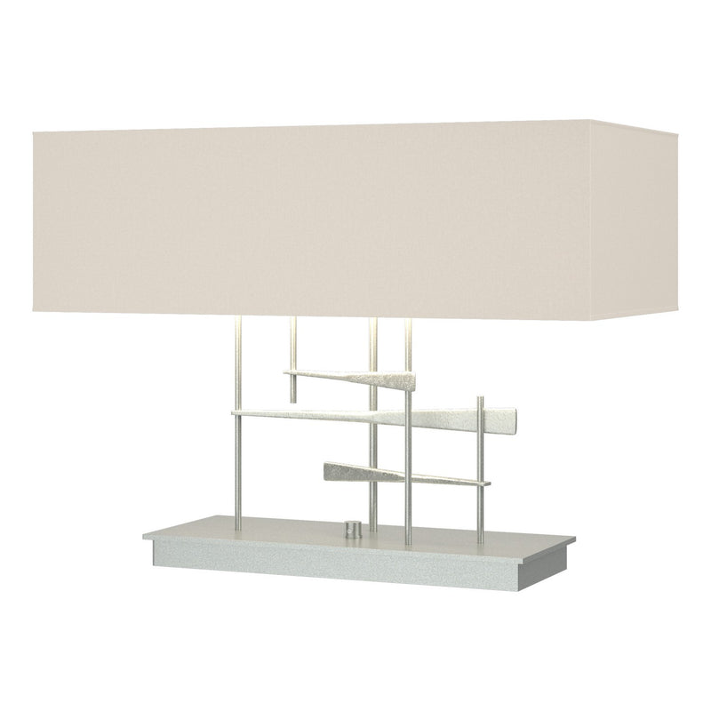 Hubbardton Forge 277670-SKT-82-SE2010 Two Light Table Lamp, Vintage Platinum