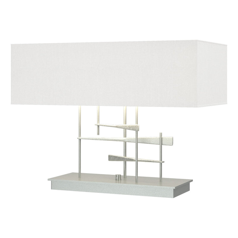 Hubbardton Forge 277670-SKT-82-SF2010 Two Light Table Lamp, Vintage Platinum