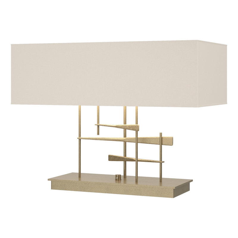 Hubbardton Forge 277670-SKT-84-SE2010 Two Light Table Lamp, Soft Gold
