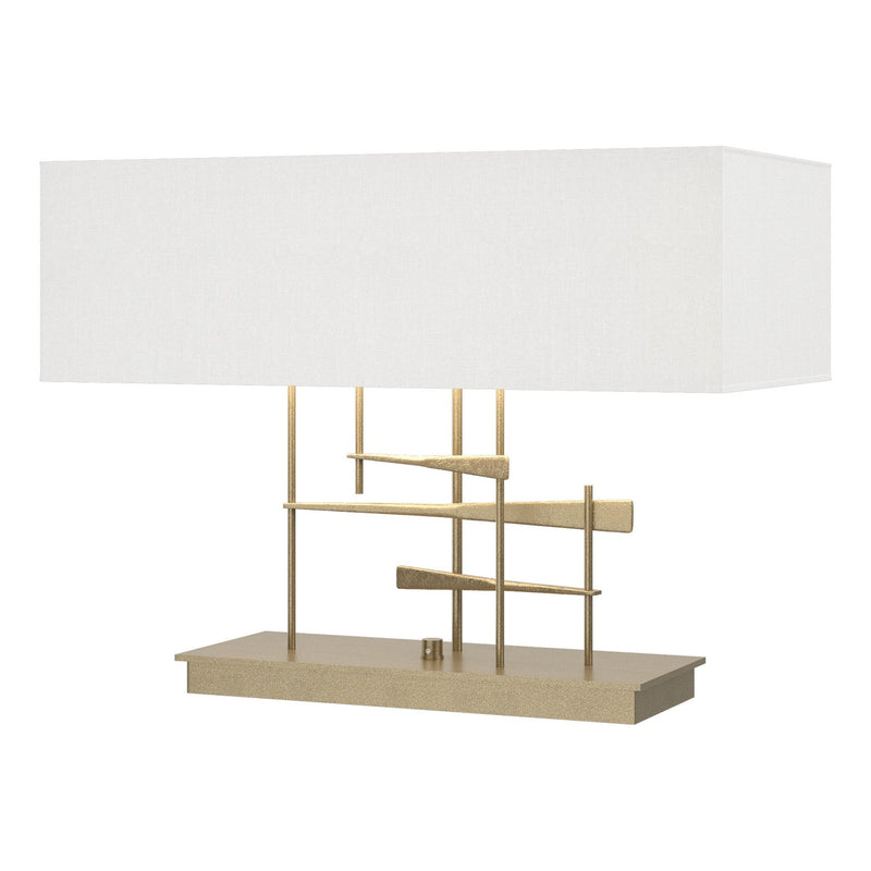 Hubbardton Forge 277670-SKT-84-SF2010 Two Light Table Lamp, Soft Gold