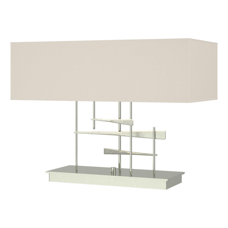 Hubbardton Forge 277670-SKT-85-SE2010 Two Light Table Lamp, Sterling