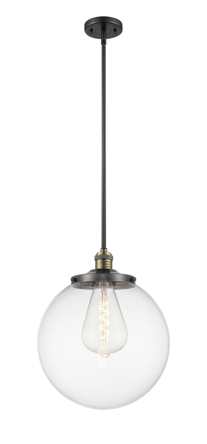 Innovations 201S-BAB-G202-14 One Light Pendant, Black Antique Brass