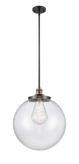 Innovations 201S-BAB-G202-16 One Light Pendant, Black Antique Brass