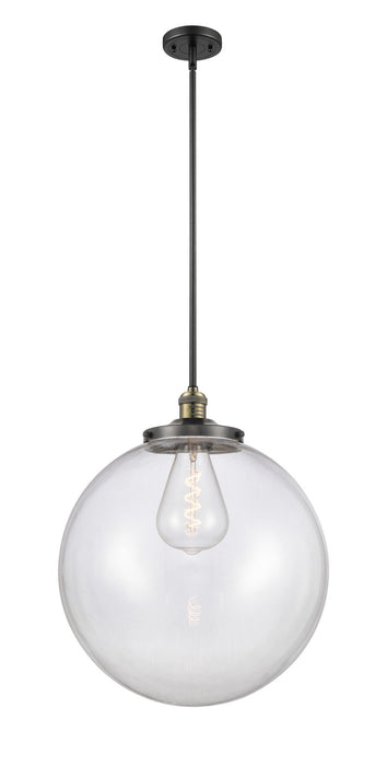 Innovations 201S-BAB-G202-18 One Light Pendant, Black Antique Brass