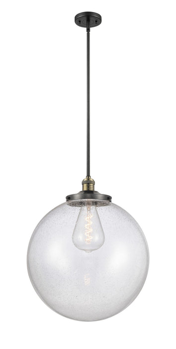 Innovations 201S-BAB-G204-18 One Light Pendant, Black Antique Brass