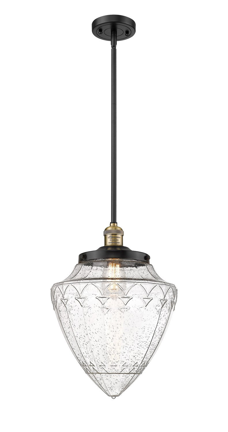 Innovations 201S-BAB-G664-12 One Light Mini Pendant, Black Antique Brass