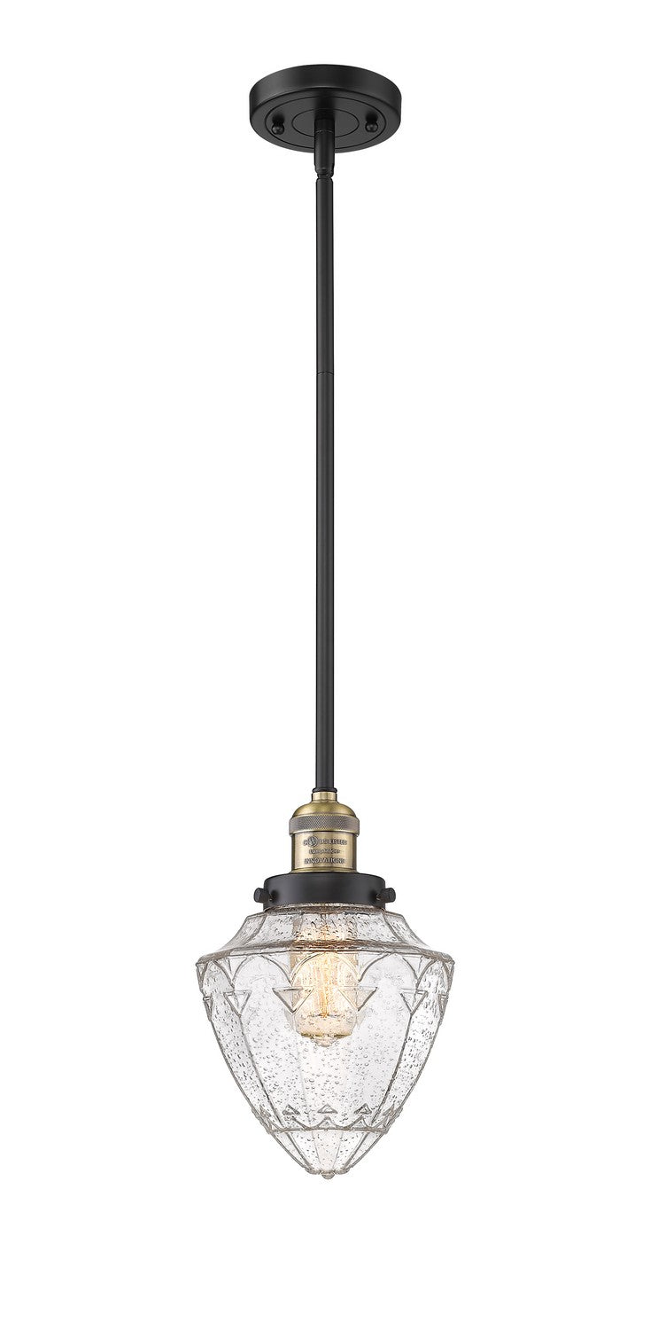 Innovations 201S-BAB-G664-7 One Light Mini Pendant, Black Antique Brass