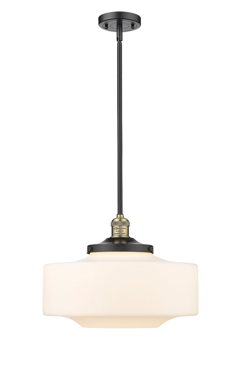 Innovations 201S-BAB-G691-16 One Light Mini Pendant, Black Antique Brass