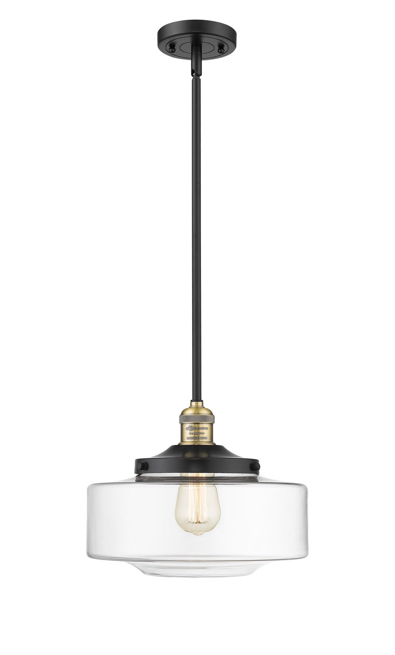 Innovations 201S-BAB-G692-12 One Light Mini Pendant, Black Antique Brass