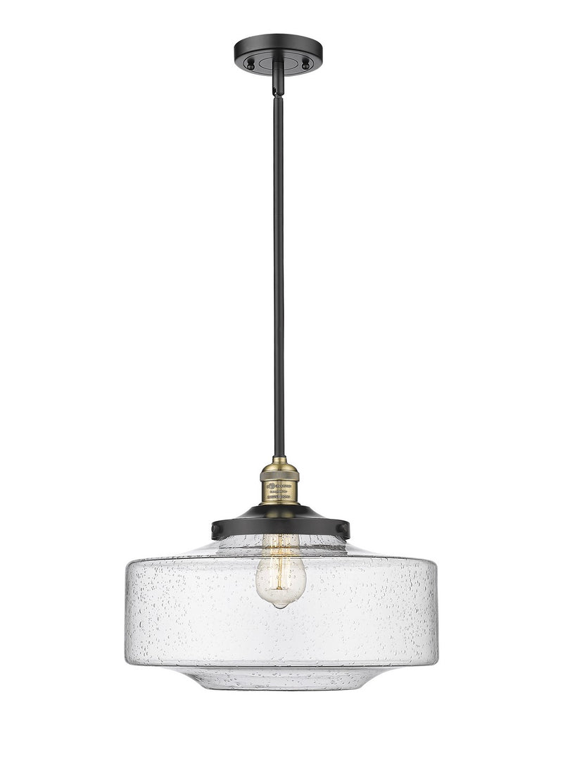 Innovations 201S-BAB-G694-16 One Light Mini Pendant, Black Antique Brass