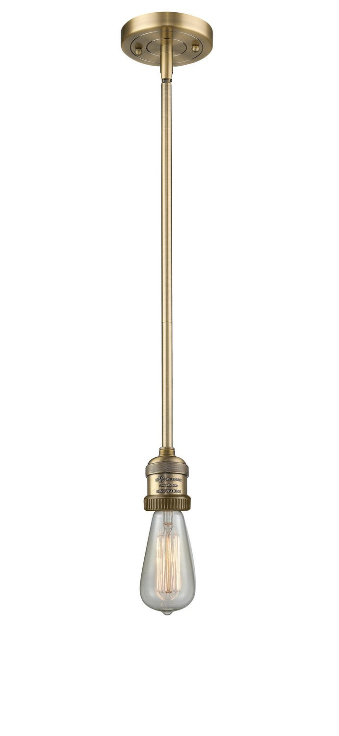 Innovations 201S-BB One Light Mini Pendant, Brushed Brass