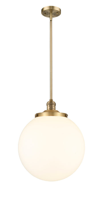 Innovations 201S-BB-G201-14 One Light Pendant, Brushed Brass
