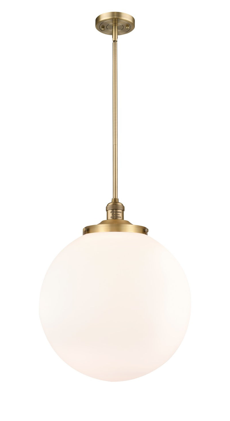 Innovations 201S-BB-G201-16 One Light Pendant, Brushed Brass