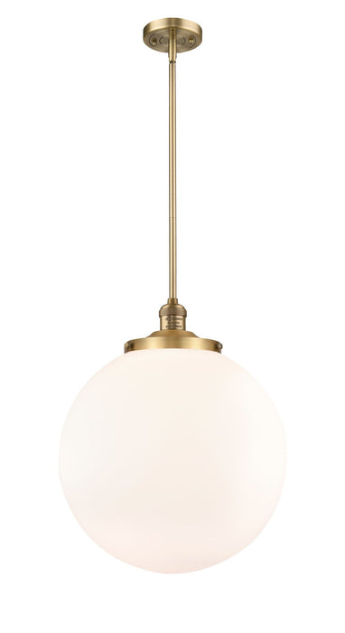Innovations 201S-BB-G201-16 One Light Pendant, Brushed Brass
