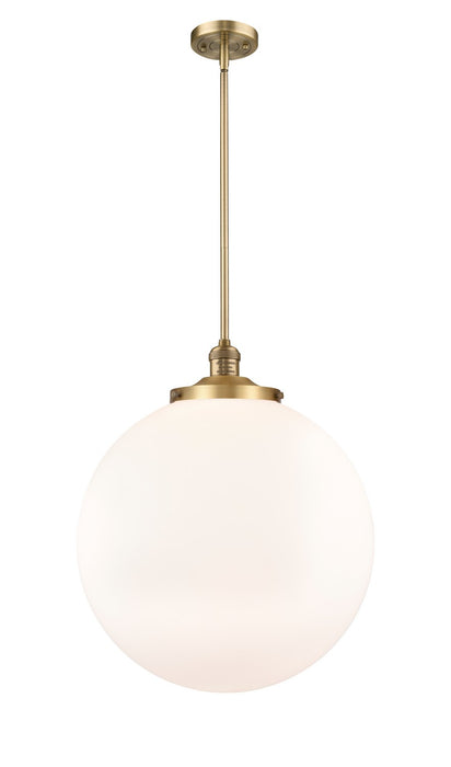 Innovations 201S-BB-G201-18 One Light Pendant, Brushed Brass