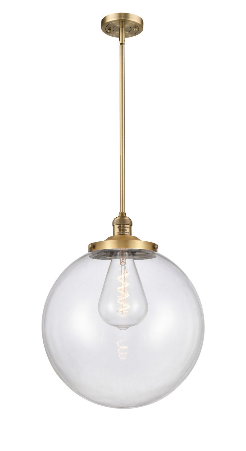 Innovations 201S-BB-G202-16 One Light Pendant, Brushed Brass