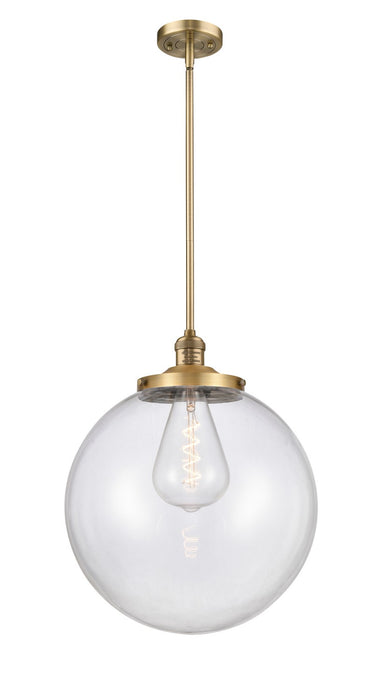 Innovations 201S-BB-G202-16 One Light Pendant, Brushed Brass
