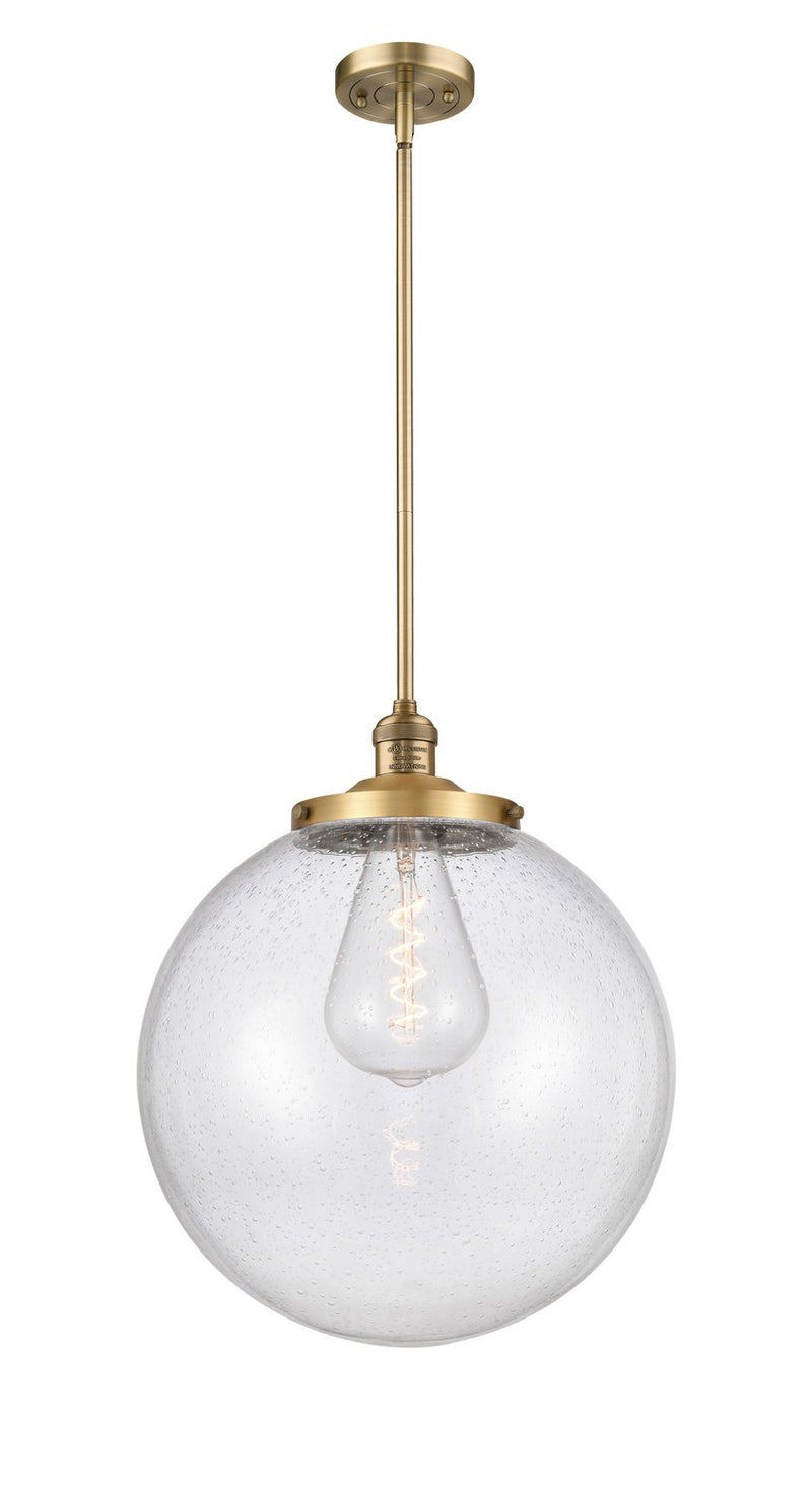 Innovations 201S-BB-G204-16 One Light Pendant, Brushed Brass
