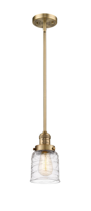 Innovations 201S-BB-G513 One Light Mini Pendant, Brushed Brass