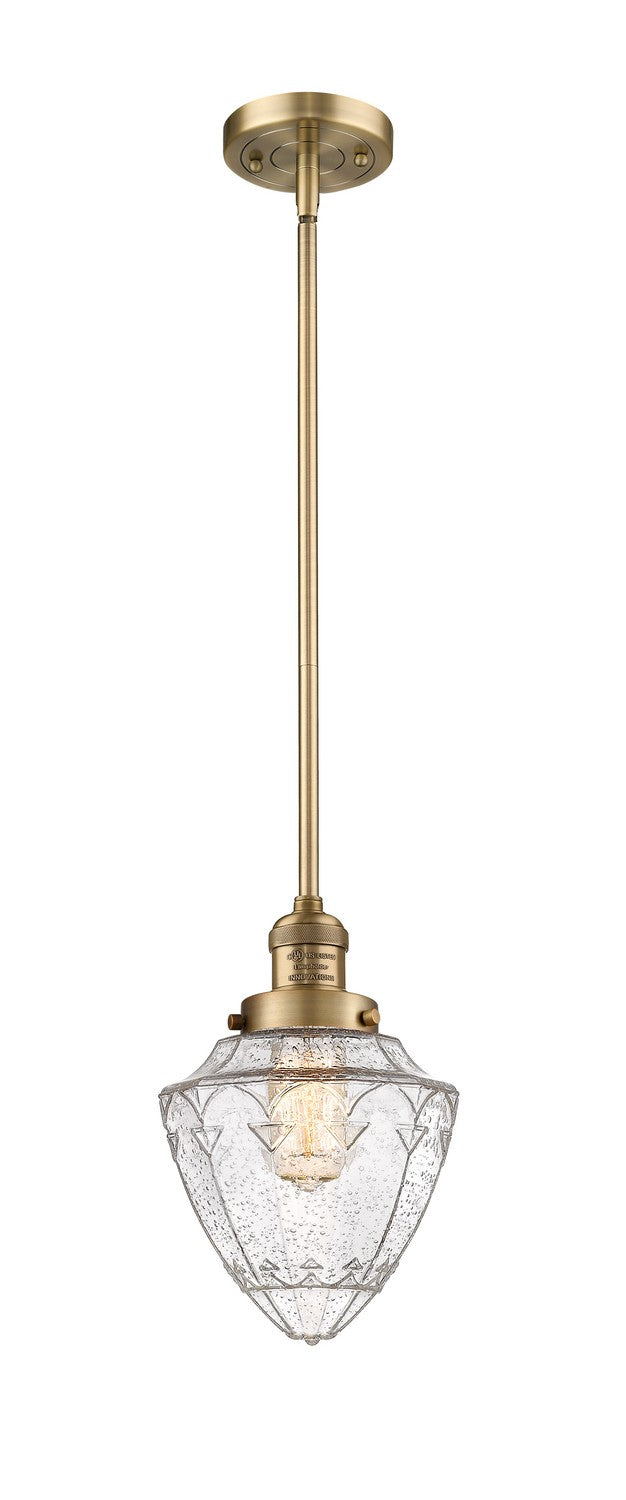 Innovations 201S-BB-G664-7 One Light Mini Pendant, Brushed Brass