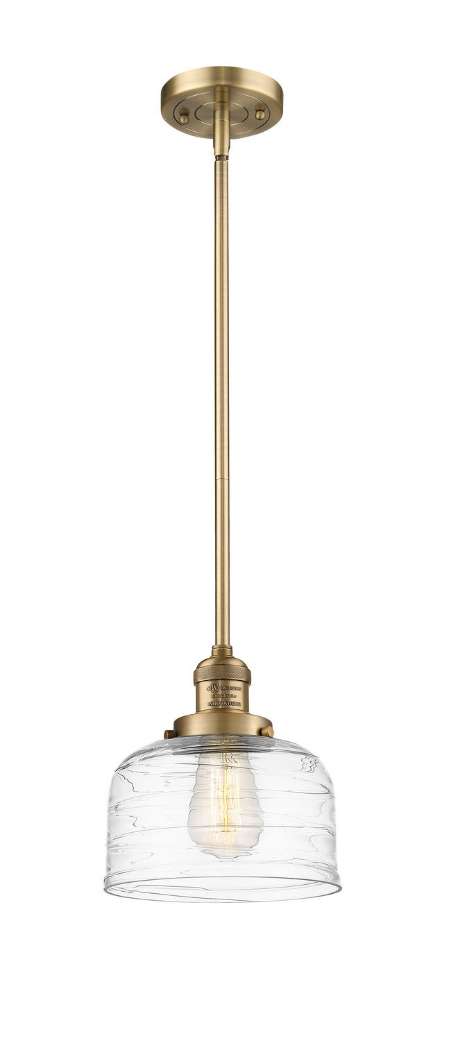 Innovations 201S-BB-G713 One Light Mini Pendant, Brushed Brass