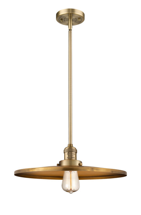 Innovations 201S-BB-MFR-BB-16 One Light Mini Pendant, Brushed Brass