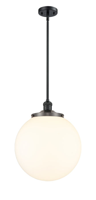 Innovations 201S-BK-G201-14 One Light Pendant, Matte Black