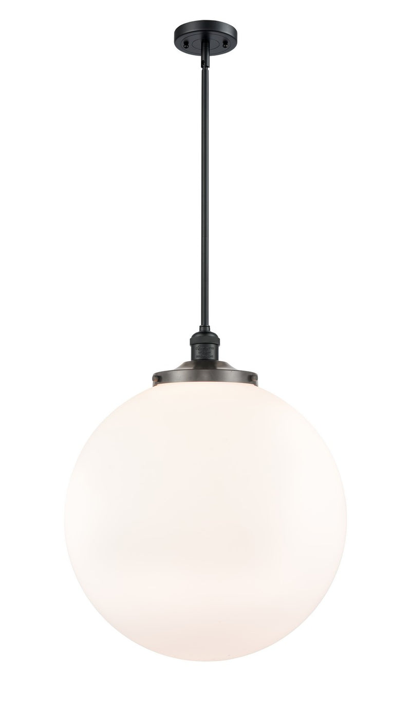 Innovations 201S-BK-G201-18 One Light Pendant, Matte Black