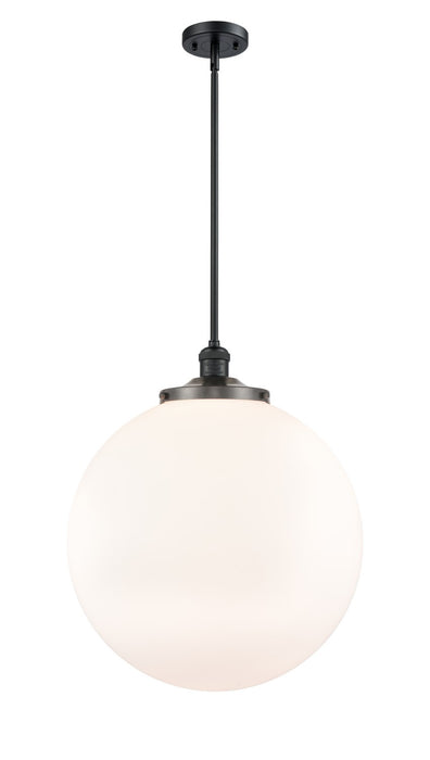 Innovations 201S-BK-G201-18 One Light Pendant, Matte Black