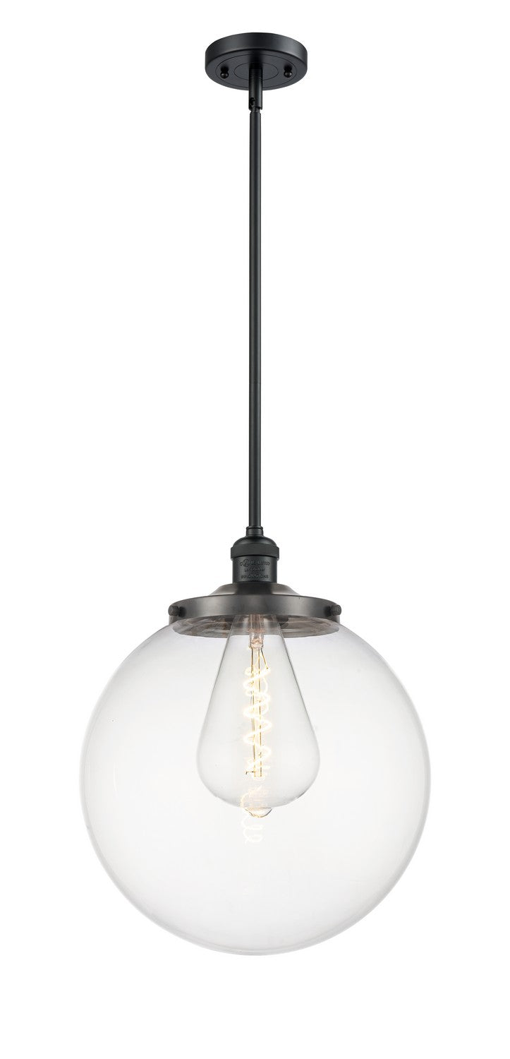 Innovations 201S-BK-G202-14 One Light Pendant, Matte Black