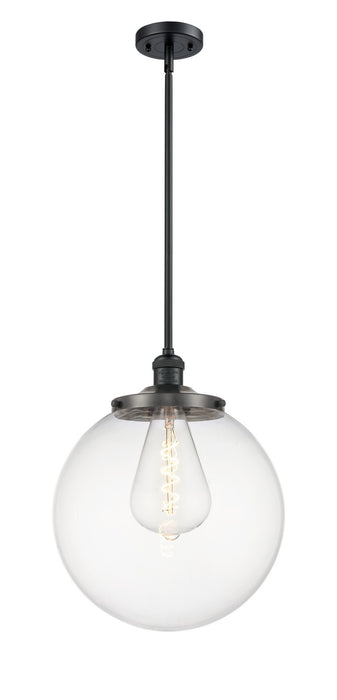 Innovations 201S-BK-G202-14 One Light Pendant, Matte Black