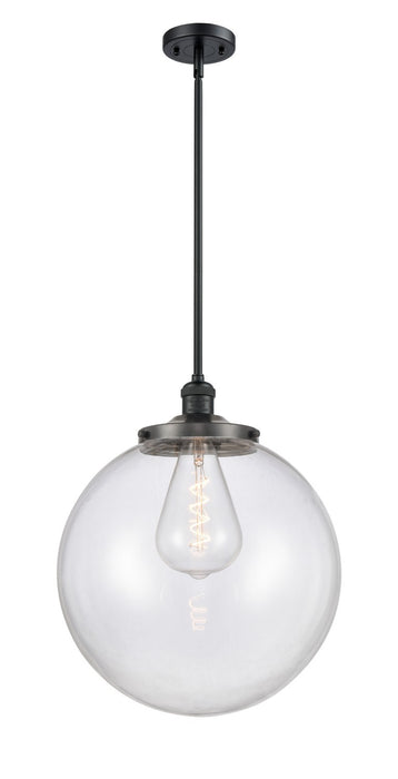 Innovations 201S-BK-G202-16 One Light Pendant, Matte Black