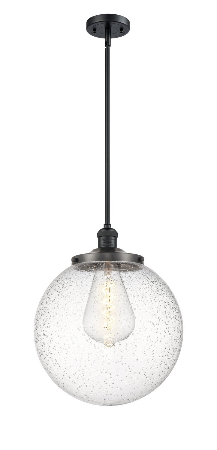 Innovations 201S-BK-G204-14 One Light Pendant, Matte Black