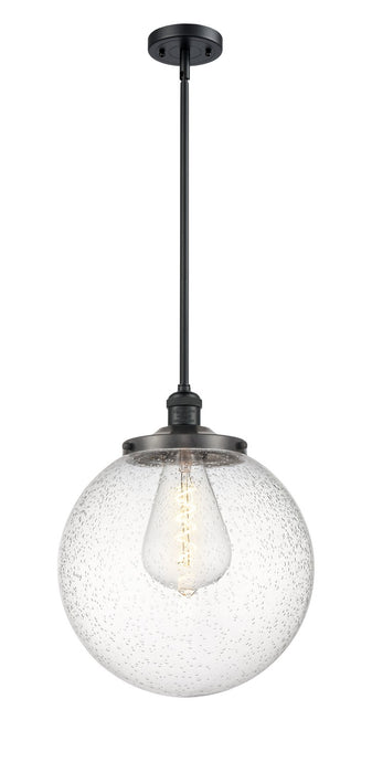 Innovations 201S-BK-G204-14 One Light Pendant, Matte Black