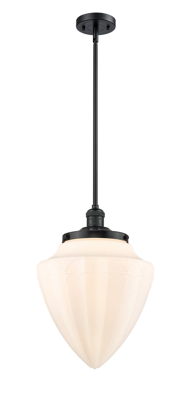 Innovations 201S-BK-G661-12 One Light Mini Pendant, Matte Black