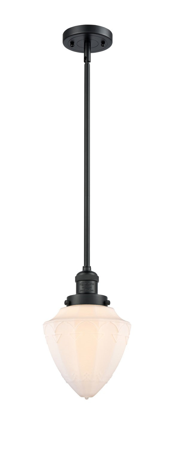 Innovations 201S-BK-G661-7 One Light Mini Pendant, Matte Black